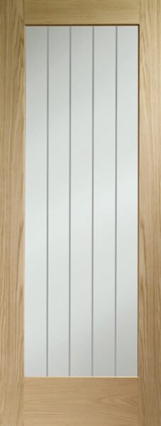 Suffolk Essential Pattern 10 Internal Oak Door with Clear Etched Glass