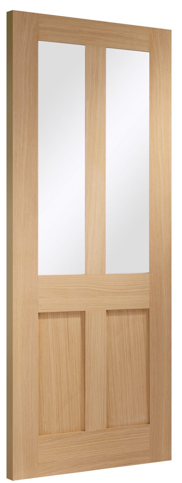 Malton Shaker Internal Oak Door with Clear Glass - Image 2