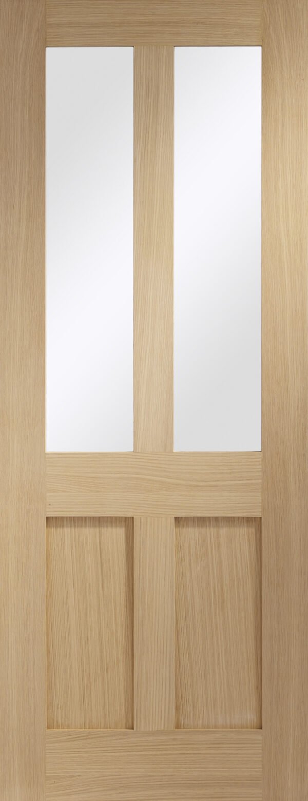 Malton Shaker Internal Oak Door with Clear Glass - Image 11