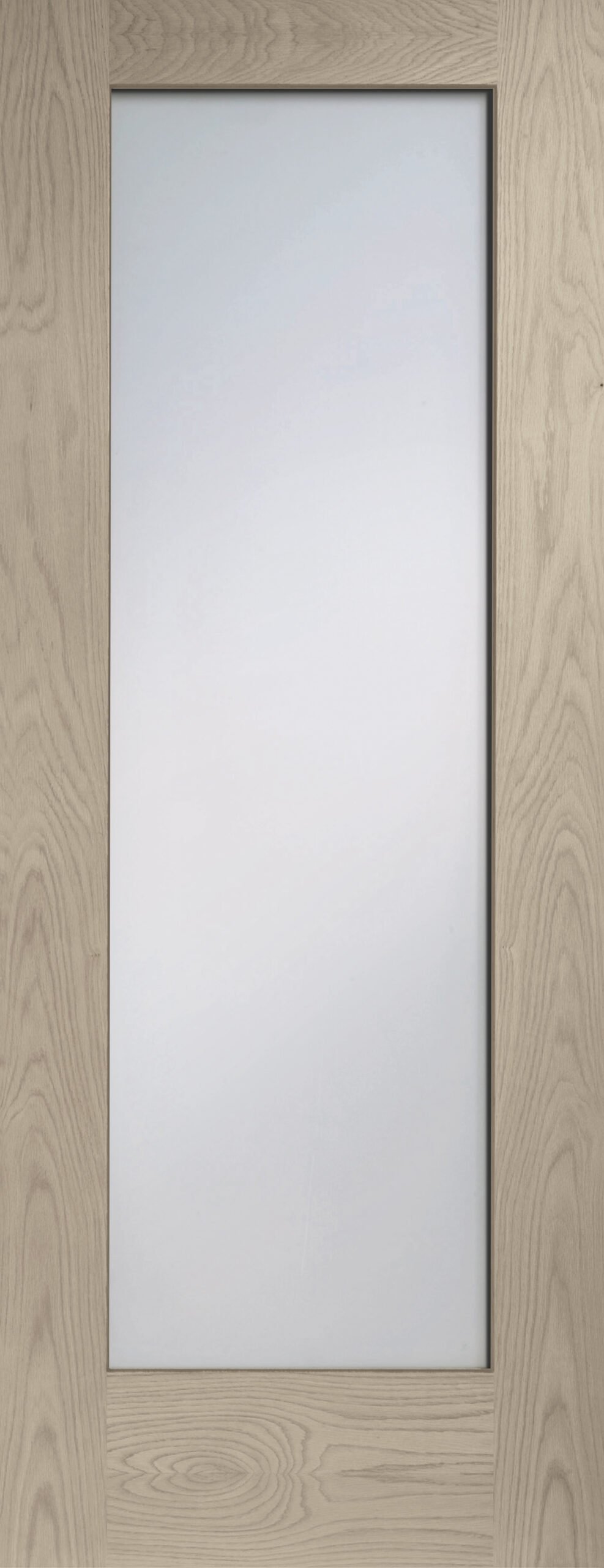 Internal Oak Pattern 10 Door with Clear Glass – Crema, 1981 x 306 x 35 mm