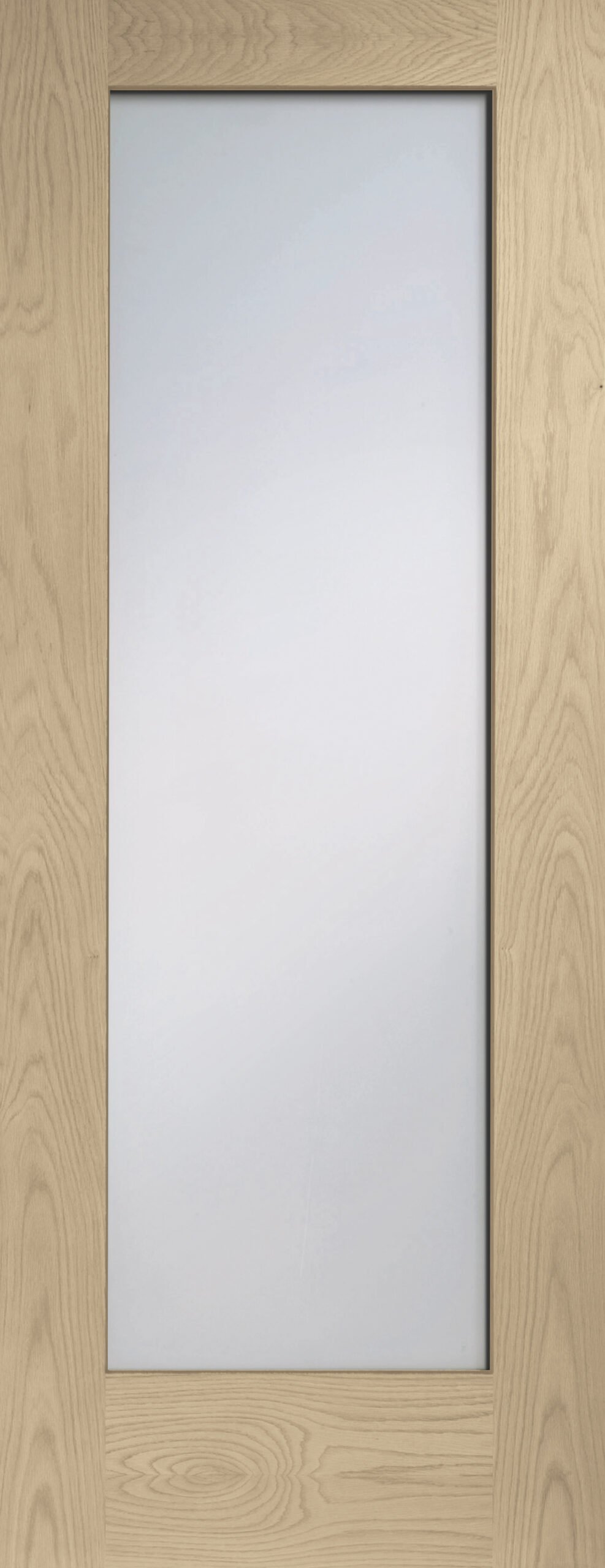 Internal Oak Pattern 10 Door with Clear Glass – Latte, 1981 x 306 x 35 mm