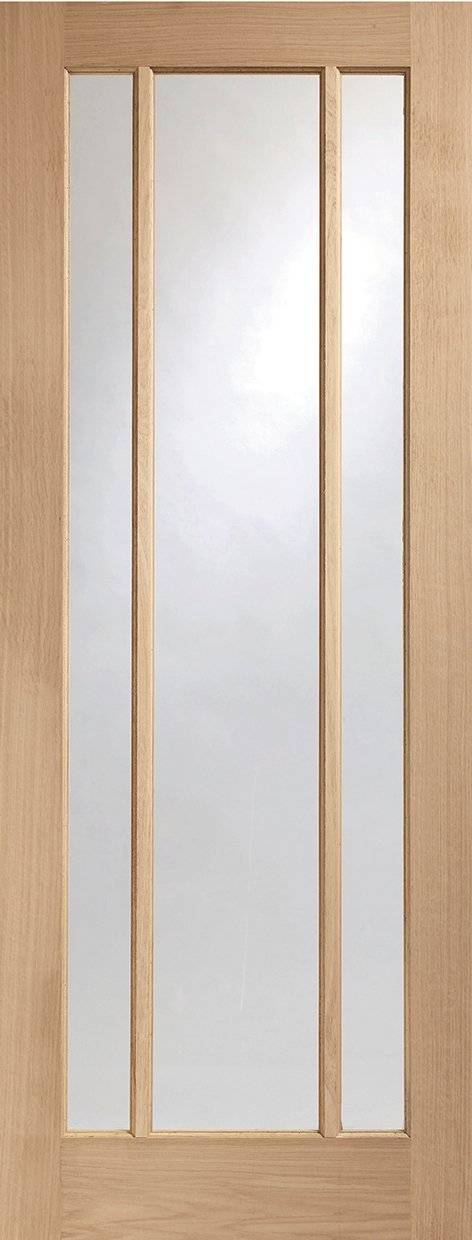 Worcester Internal Oak Fire Door with Clear Glass – 1981 x 838 x 44 mm, unfinished