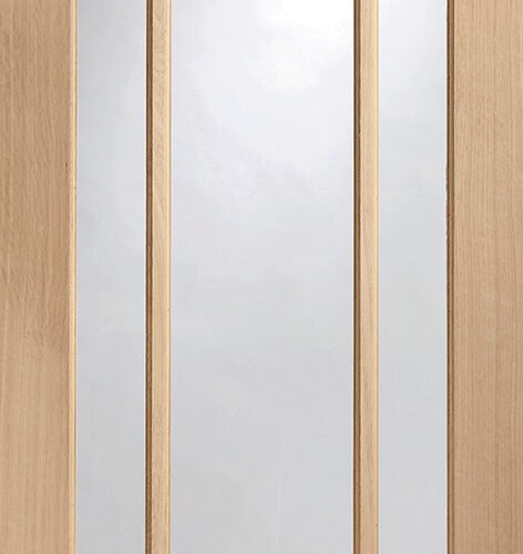 Worcester Internal Oak Fire Door with Clear Glass