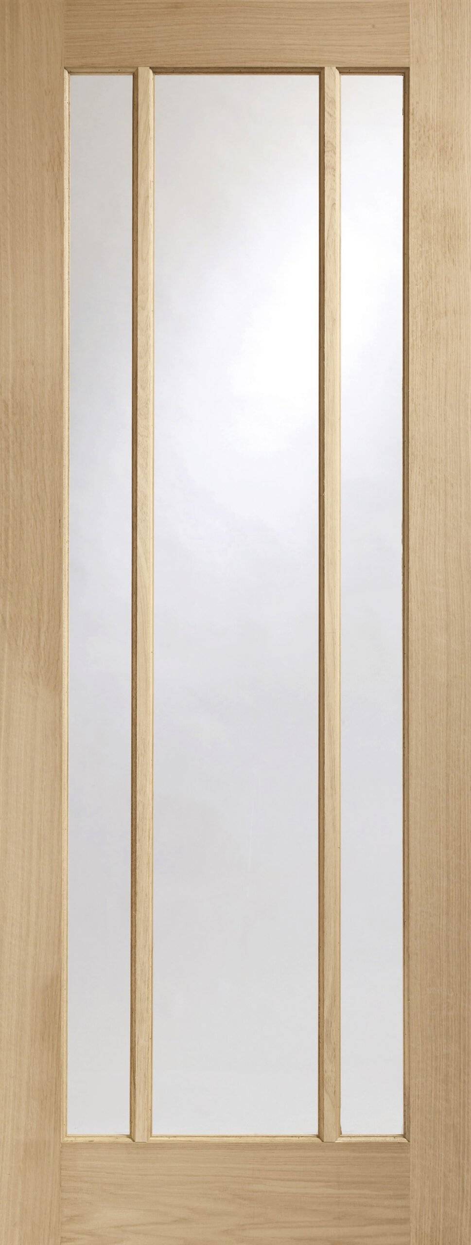 Worcester Internal Oak Fire Door with Clear Glass – 1981 x 838 x 44 mm, clear_lacquer