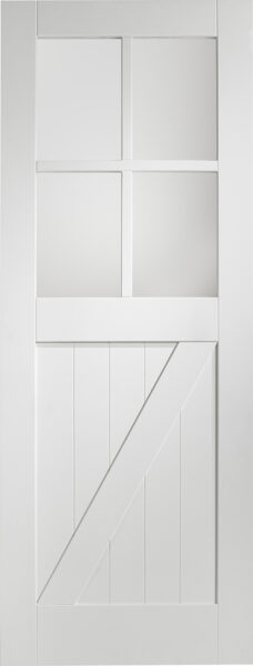 Internal White Primed Cottage with Clear Glass