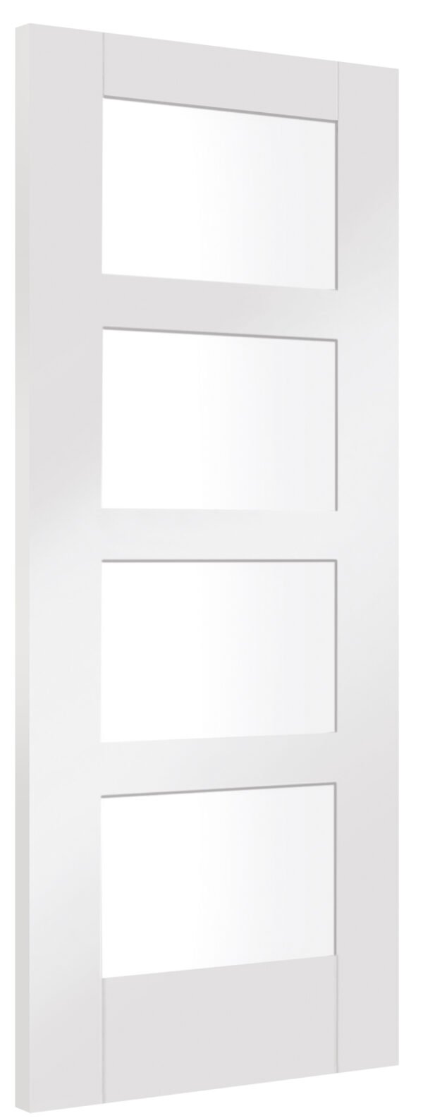 Shaker 4 Light Internal White Primed Door with Clear Glass - Image 2