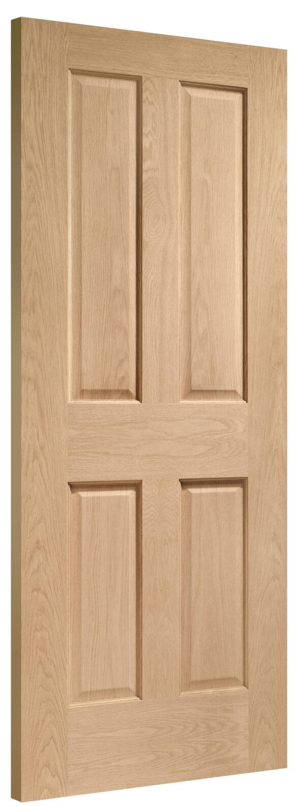 Internal Oak Victorian 4 Panel Fire Door - Image 2