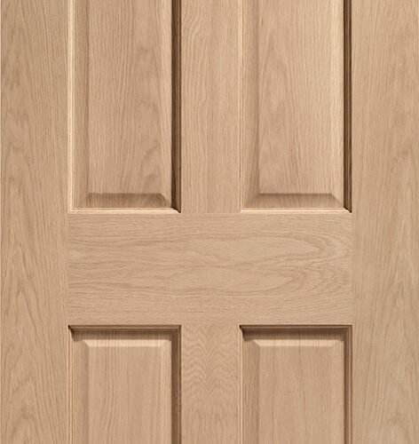 Internal Oak Victorian 4 Panel Fire Door