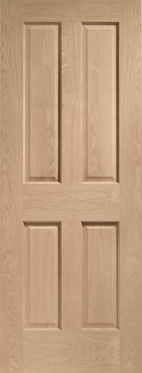 Internal Oak Victorian 4 Panel Fire Door – Latte, 2040 x 926 x 44 mm