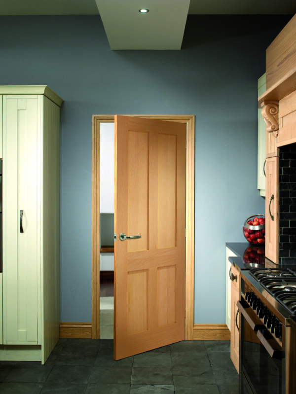 Victorian Shaker 4 Panel Internal Oak Door - Image 3