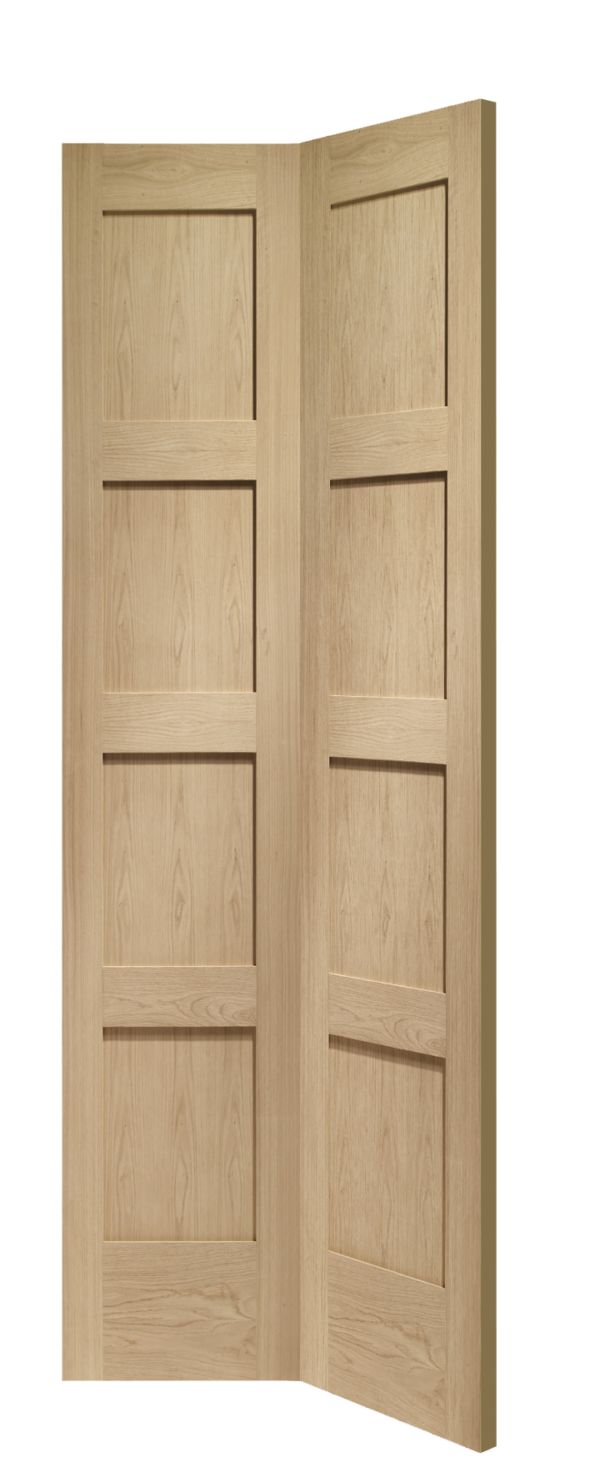 Internal Oak Shaker 4 Panel Bi-Fold Door - Image 12