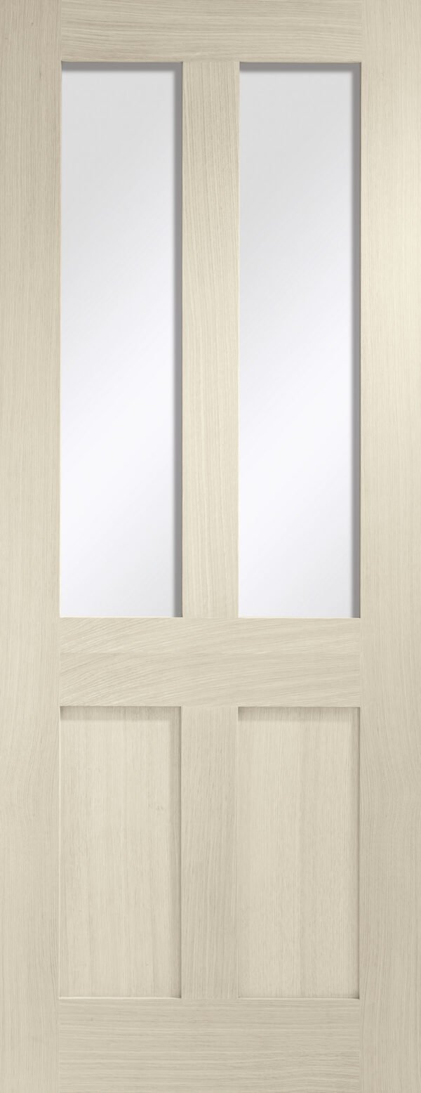 Malton Shaker Internal Oak Door with Clear Glass - Image 6