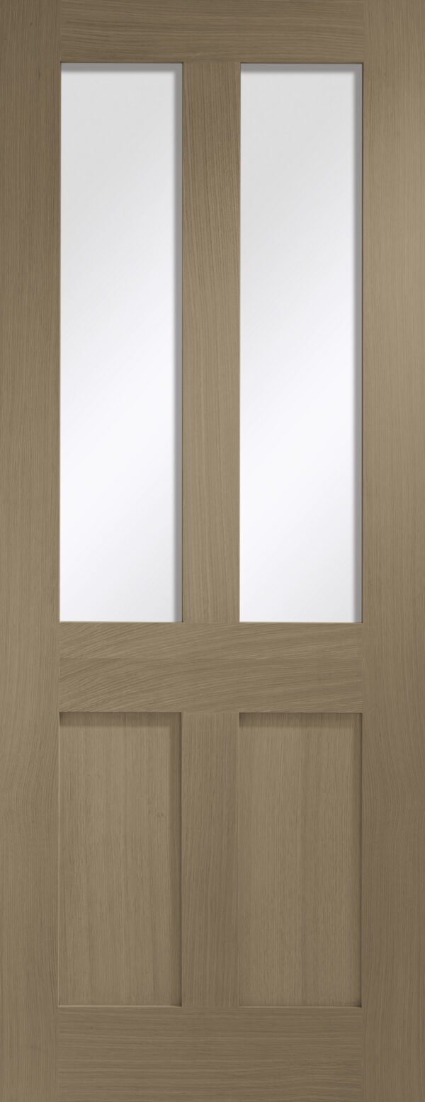 Malton Shaker Internal Oak Door with Clear Glass - Image 10