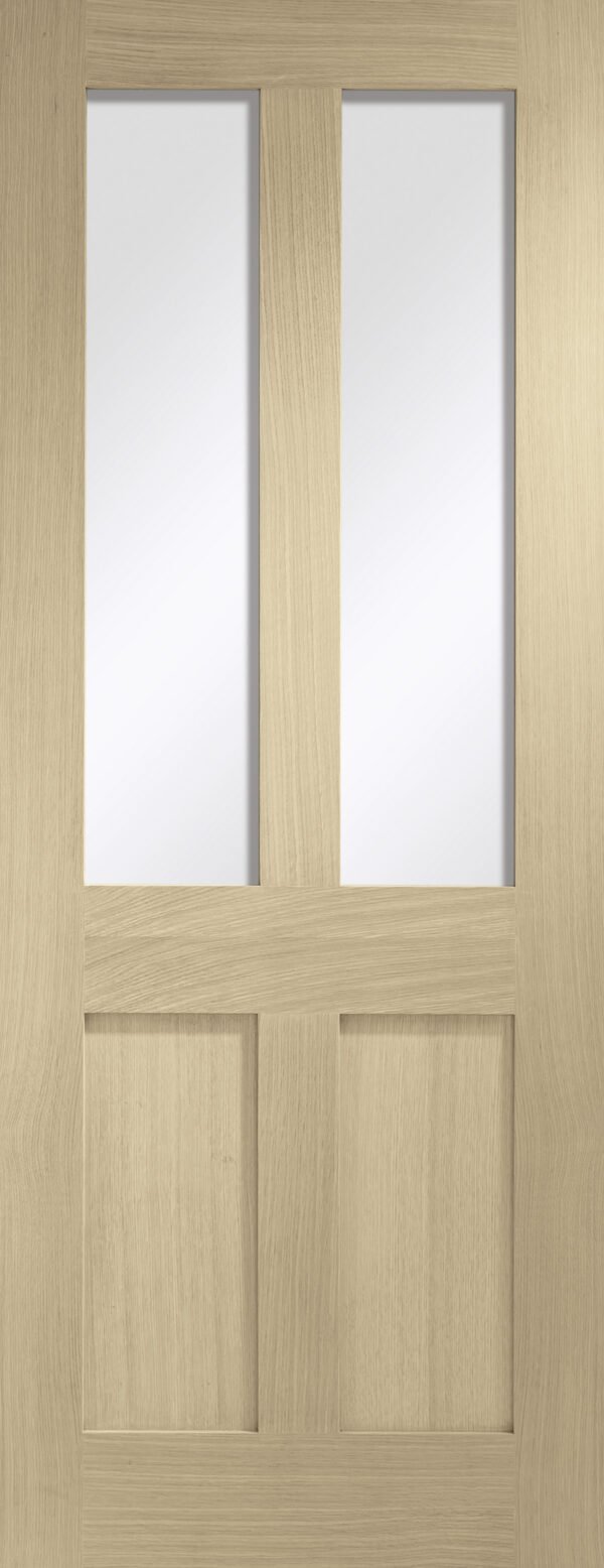 Malton Shaker Internal Oak Door with Clear Glass - Image 8