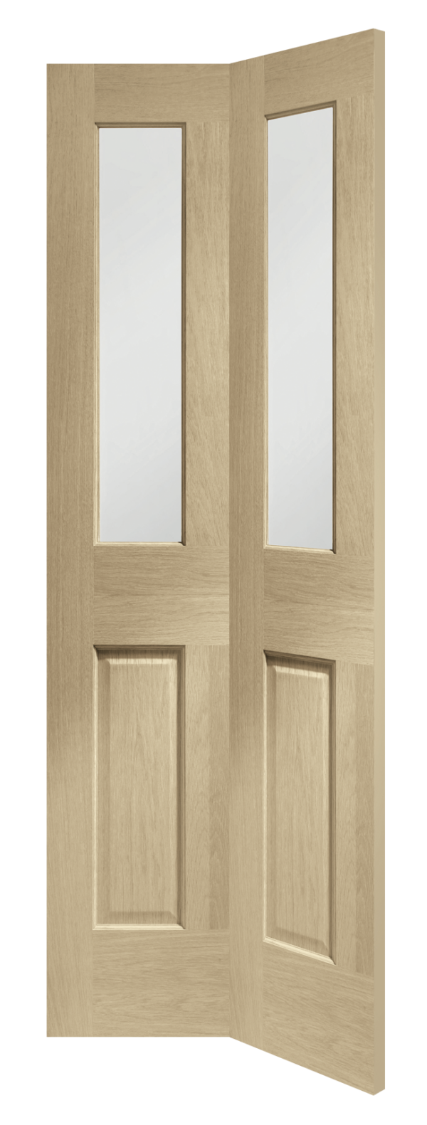 Internal Oak Malton Bi-Fold with Clear Bevelled Glass - Image 13