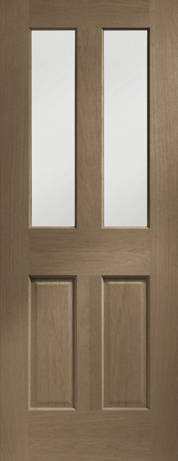 Internal Oak Malton Door with Clear Bevelled Glass - Image 16