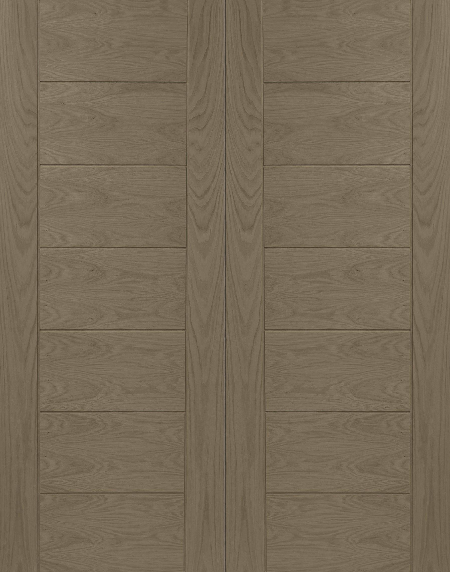 Palermo Internal Oak Rebated Door Pair – Cappuccino, 1981 x 1524 x 40 mm