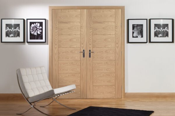 Palermo Internal Oak Rebated Door Pair - Image 3