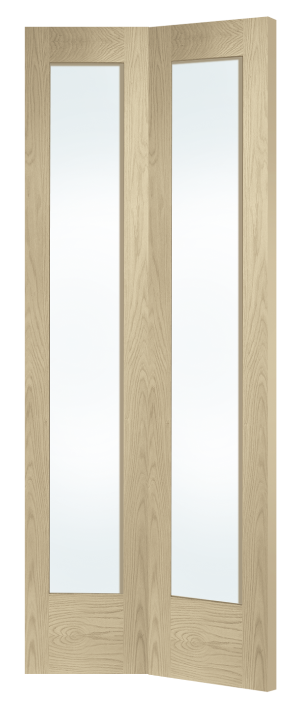 Internal Oak Pattern 10 Bi-Fold with Clear Glass - Image 7