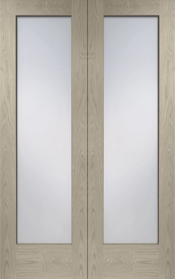 Internal Oak Pattern 10 Door Pair with Obscure Glass - Image 8