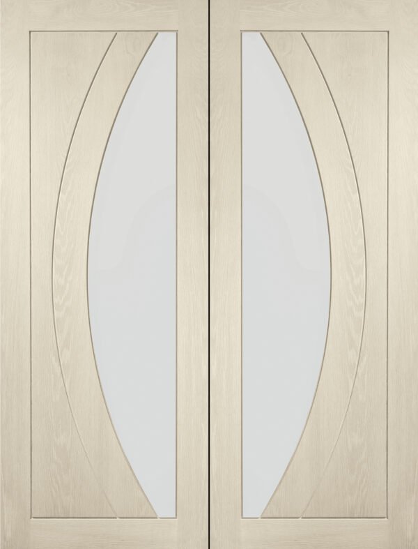 Internal Oak Salerno Pair with Clear Flat Glass - Image 6