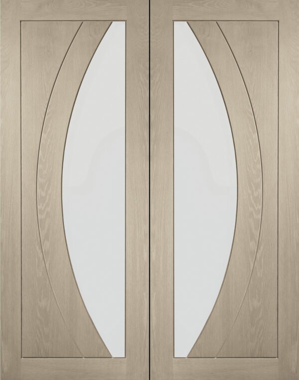 Internal Oak Salerno Pair with Clear Flat Glass - Image 5