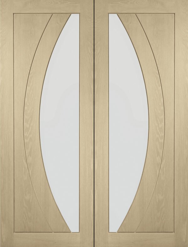 Internal Oak Salerno Pair with Clear Flat Glass - Image 10