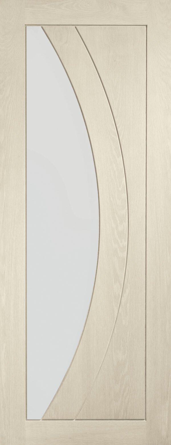 Internal Oak Salerno with Clear Glass Fire Door - Image 9