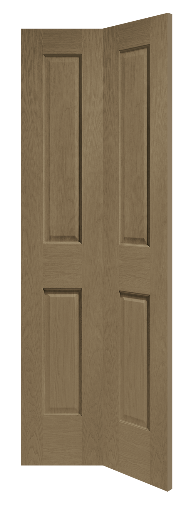 Internal Oak Victorian 4 Panel Bi-Fold Door – Cappuccino, 1981 x 762 x 35 mm