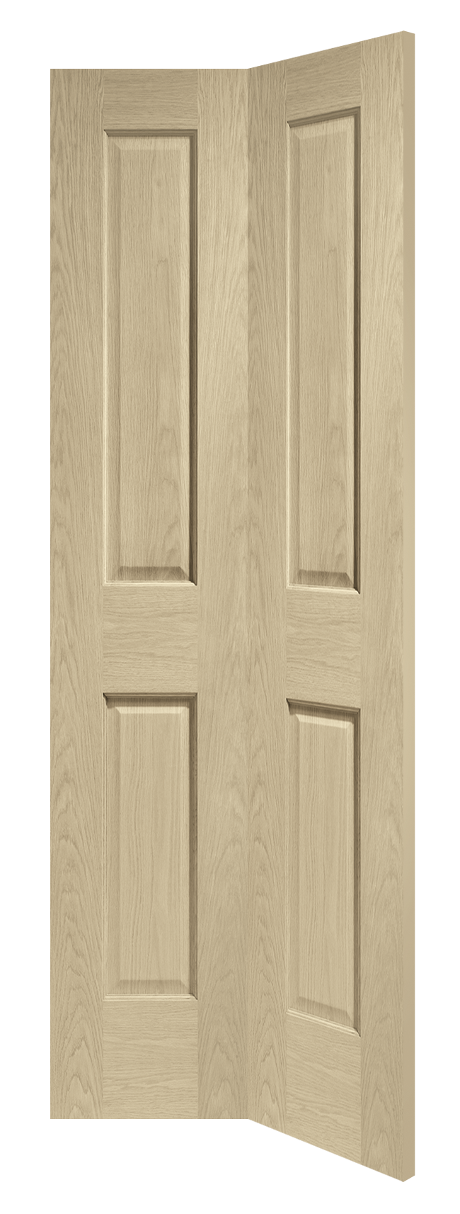 Internal Oak Victorian 4 Panel Bi-Fold Door – Latte, 1981 x 762 x 35 mm