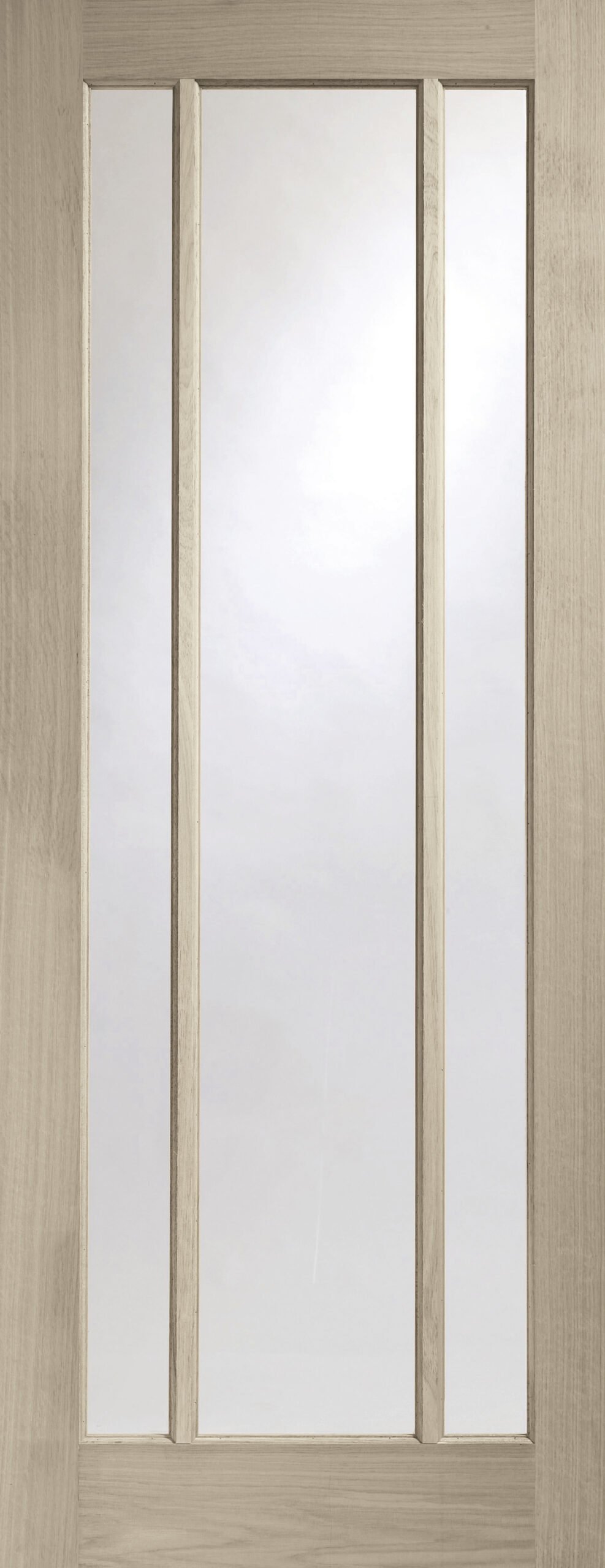 Worcester Internal Oak Fire Door with Clear Glass – 1981 x 762 x 44 mm, Crema