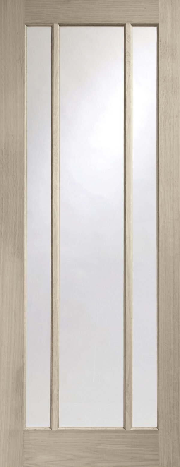 Worcester Internal Oak Fire Door with Clear Glass - Image 9