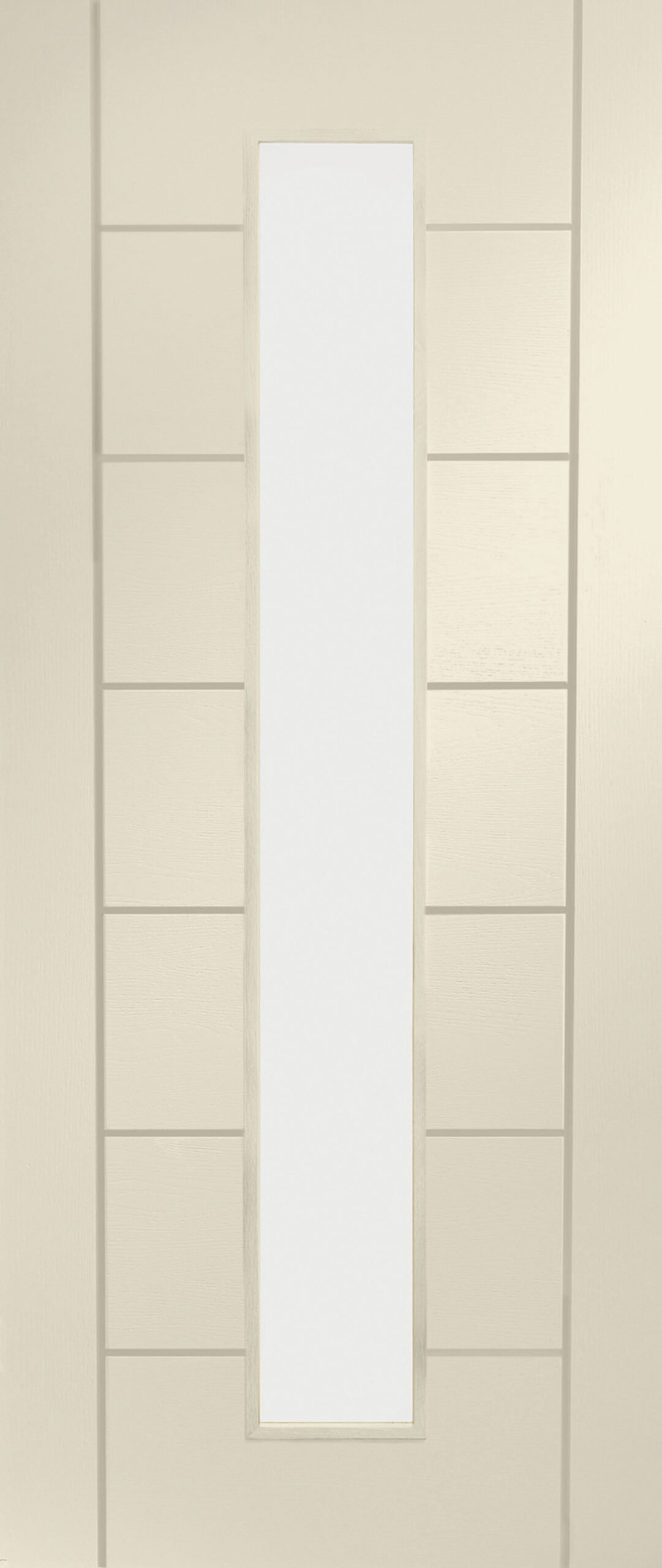 Internal White Primed Palermo 1L with Clear Glass Fire Door – Chantilly, 1981 x 838 x 44 mm