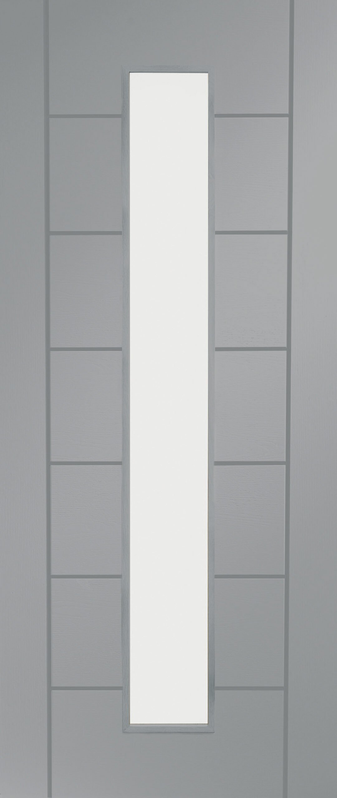 Internal White Primed Palermo 1L with Clear Glass Fire Door – Storm, 1981 x 838 x 44 mm