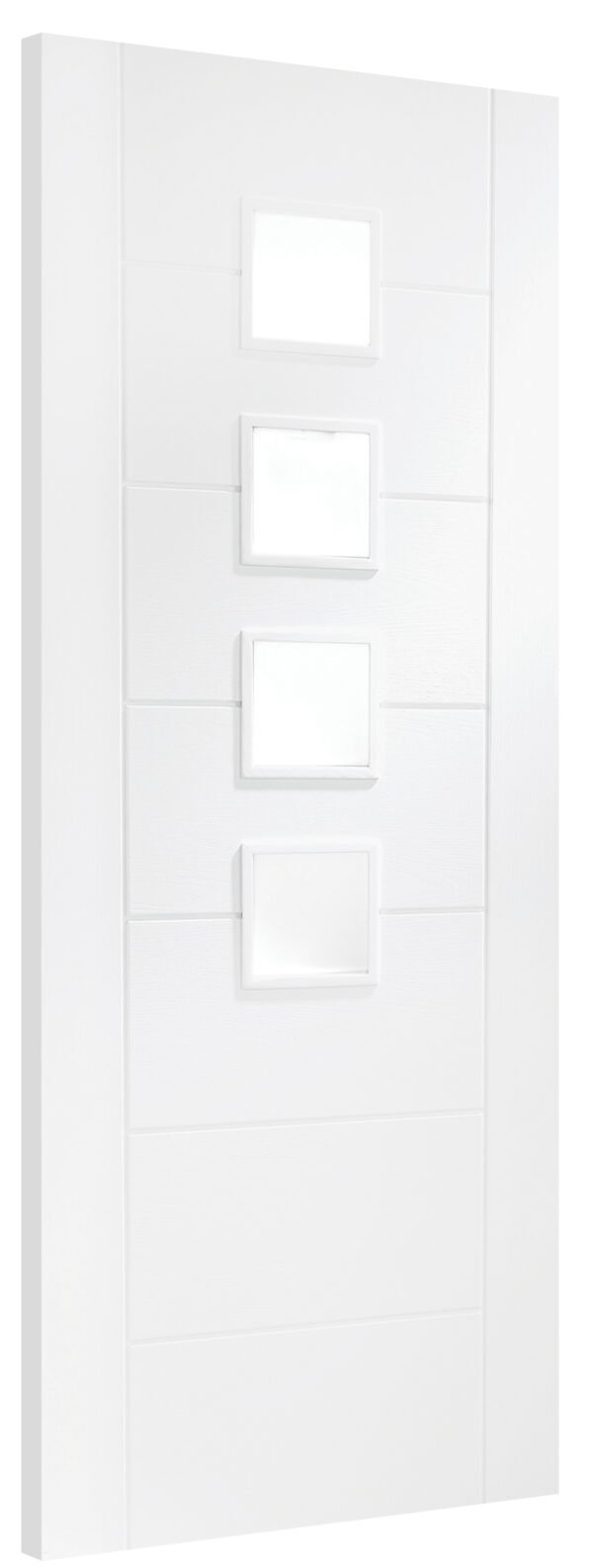 Palermo Internal White Primed Door with Obscure Glass - Image 2