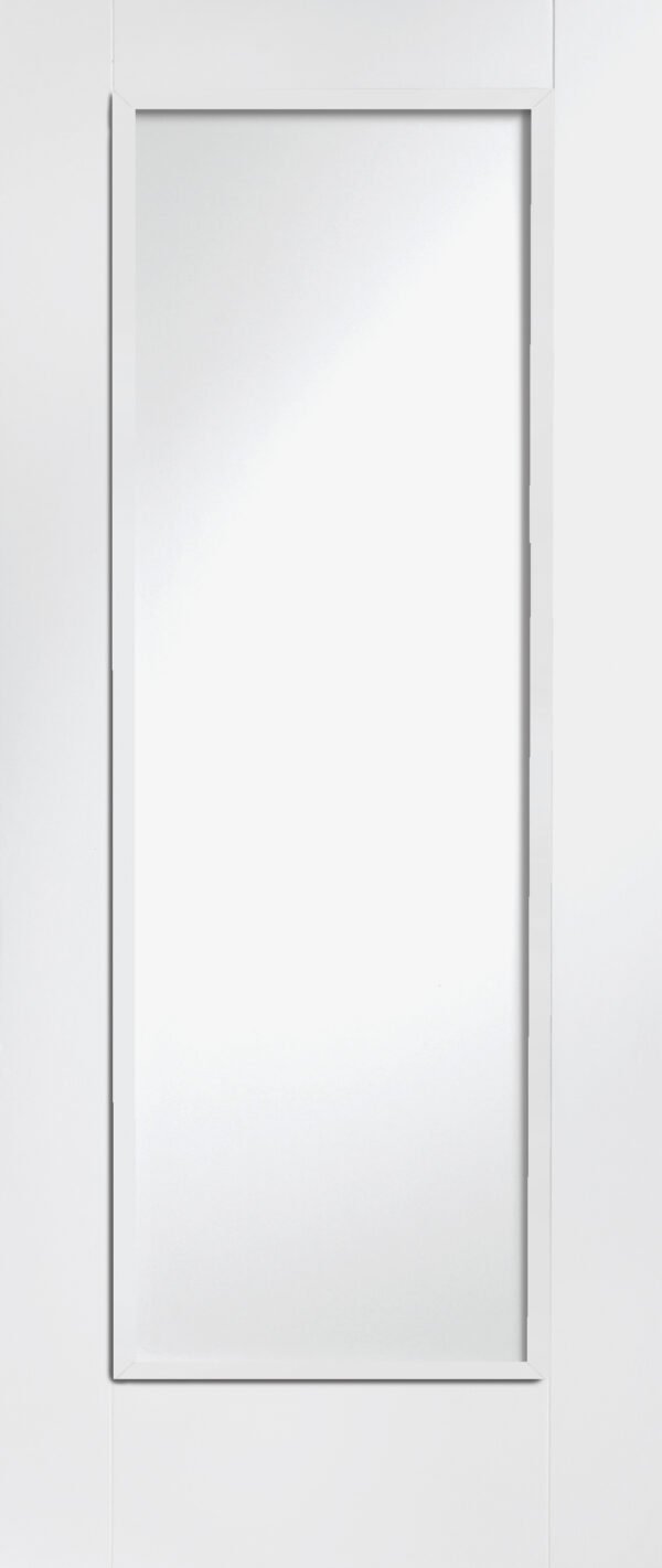 Internal White Primed Pattern 10 Fire Door with Clear Glass - Image 7