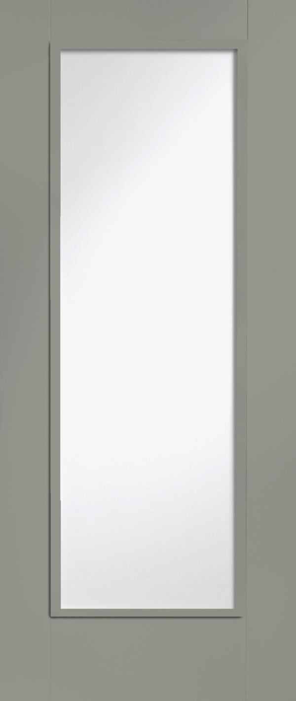 Internal White Primed Pattern 10 Fire Door with Clear Glass - Image 10