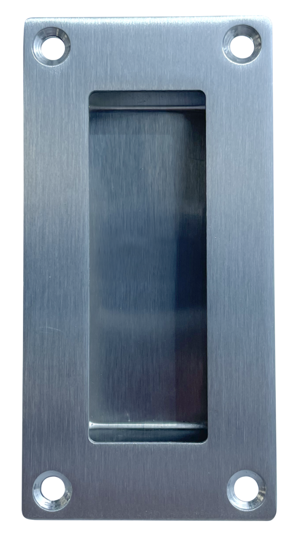 Sliding Door Flush Pull (Satin) - Rectangle