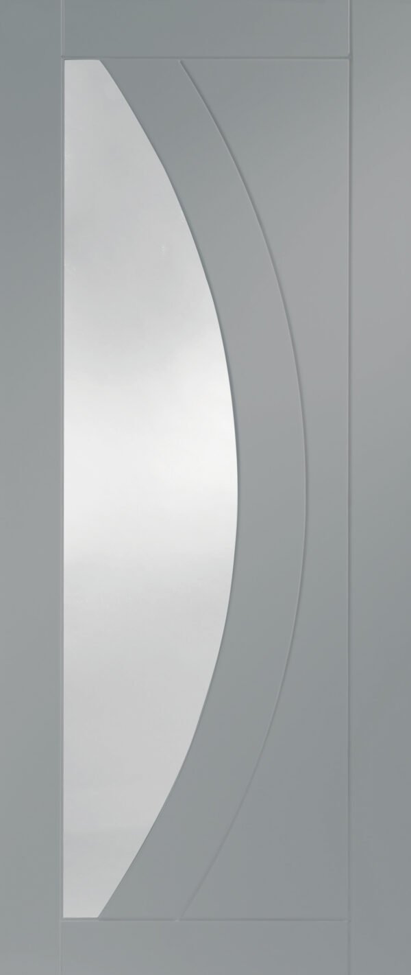 Internal White Primed Salerno Fire Door with Clear Glass - Image 9