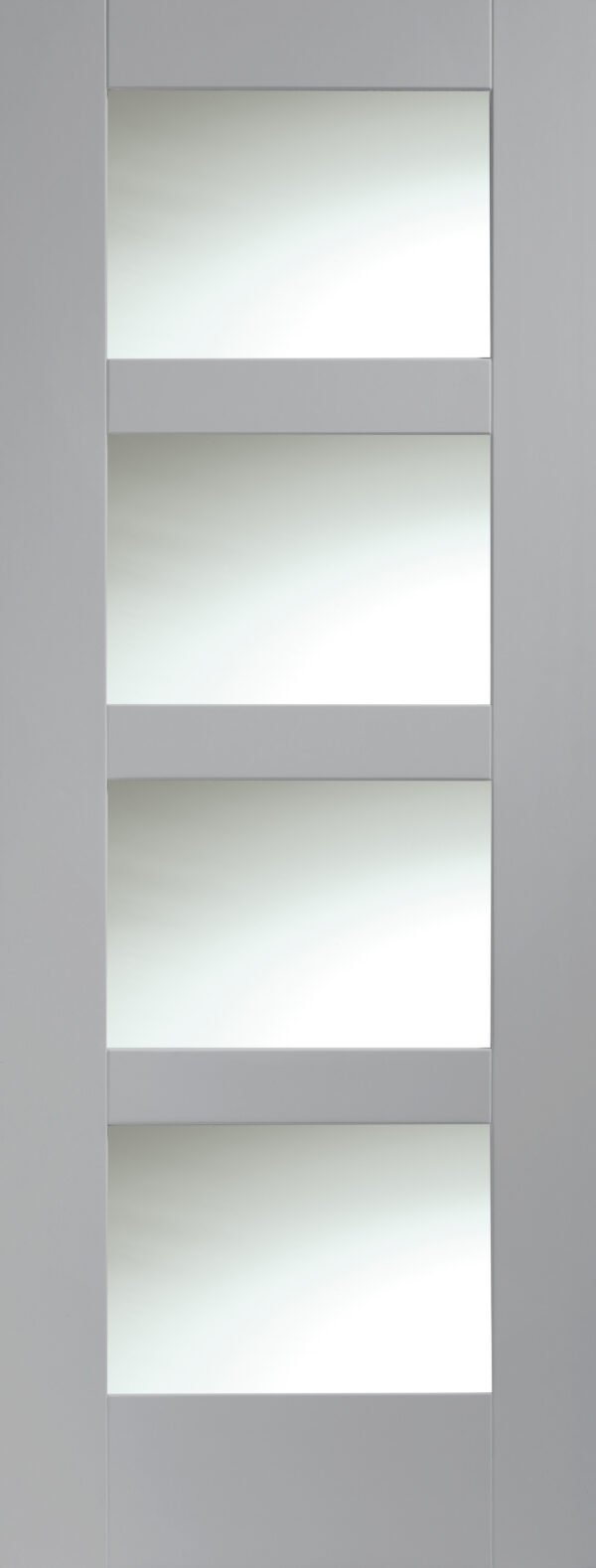 Shaker 4 Light Internal White Primed Door with Clear Glass - Image 10