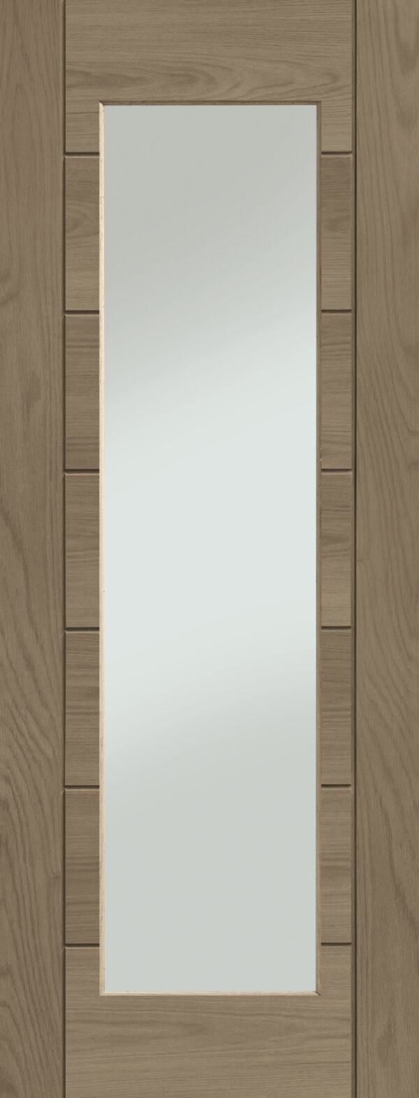 Palermo Original 1 Light Internal Oak Fire Door with Clear Glass (wide) - Image 8