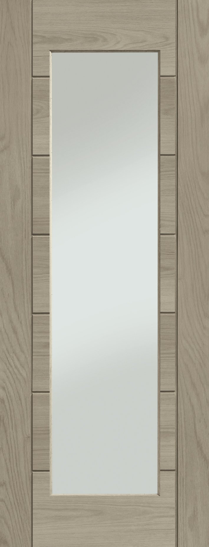 Palermo Original 1 Light Internal Oak Fire Door with Clear Glass (wide) – Crema, 1981 x 838 x 44 mm