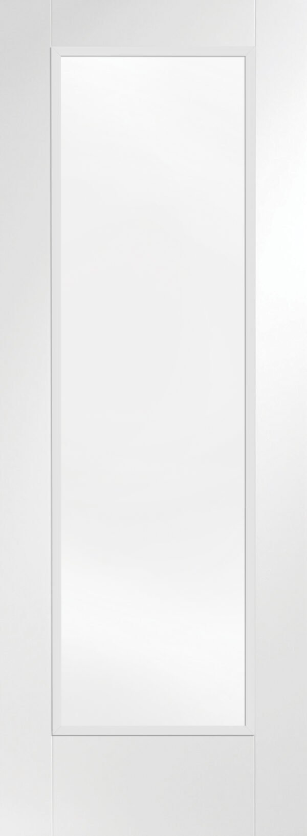 Internal White Primed Pattern 10 Fire Door with Clear Glass