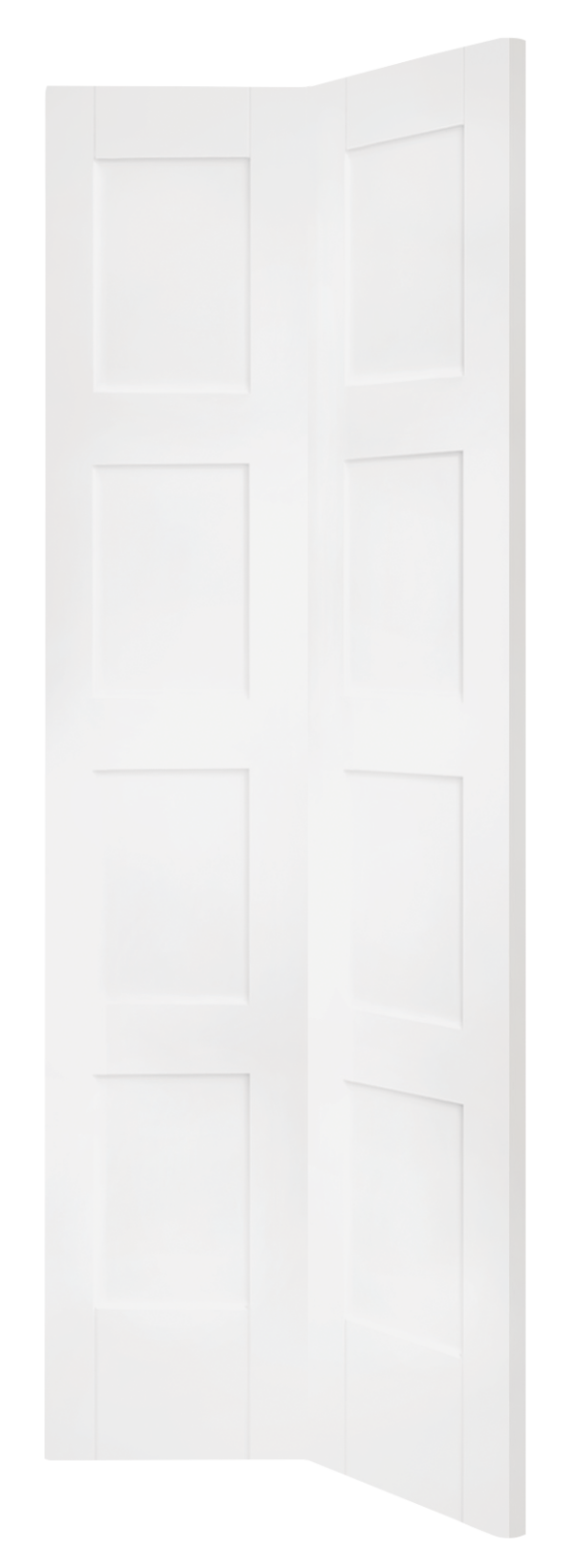 Shaker 4 Panel Bi-Fold Internal White Primed Door - Image 9