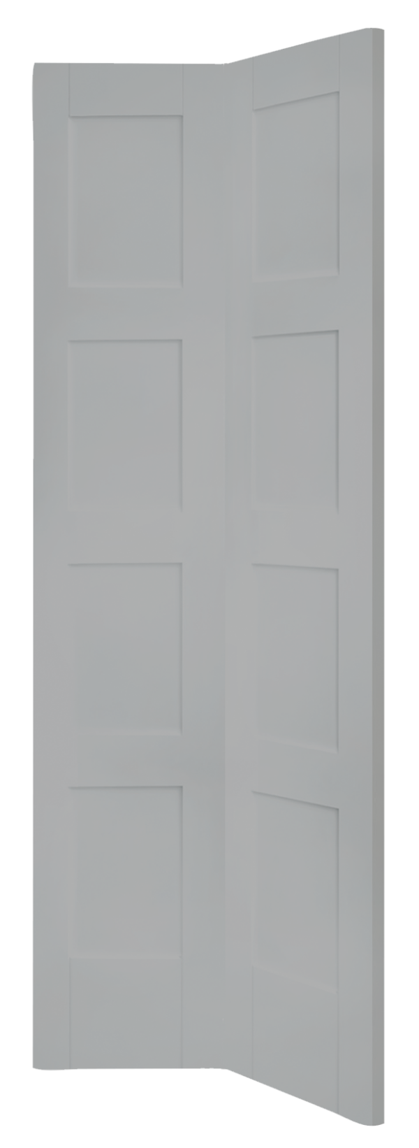 Shaker 4 Panel Bi-Fold Internal White Primed Door - Image 8