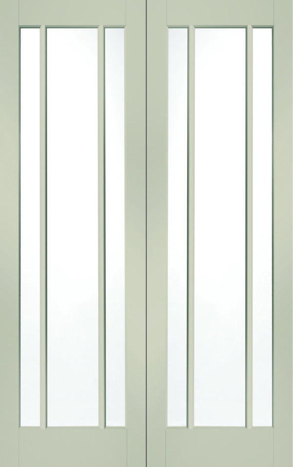 Internal White Primed Worcester Door Pair with Clear Glass - Image 10