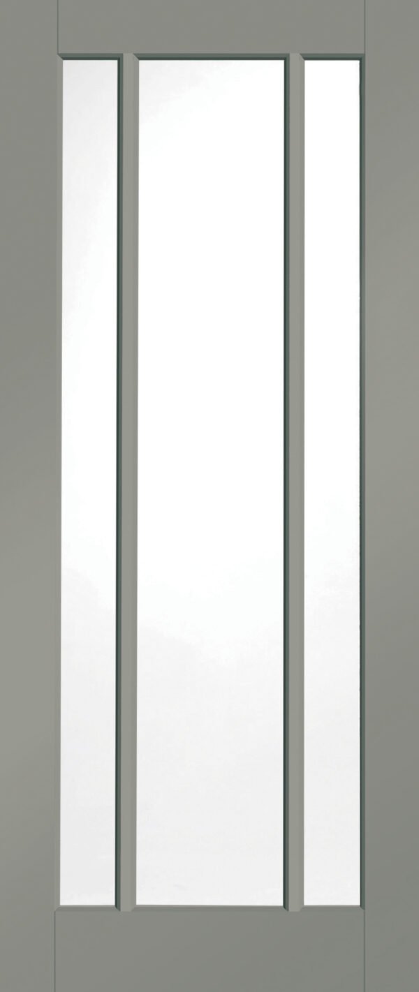 Internal White Primed Worcester Door with Clear Glass - Image 10