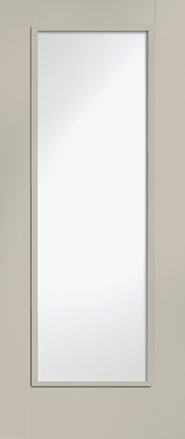 Internal White Primed Pattern 10 Fire Door with Clear Glass - Image 6