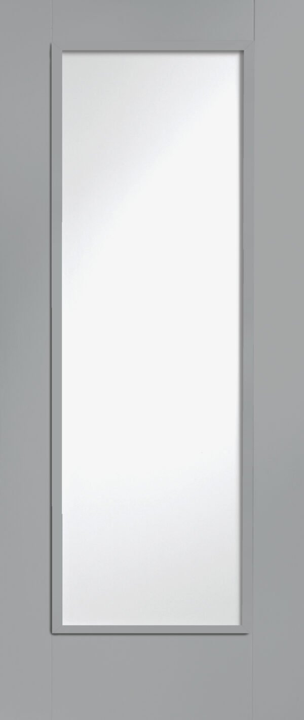 Internal White Primed Pattern 10 Fire Door with Clear Glass - Image 4