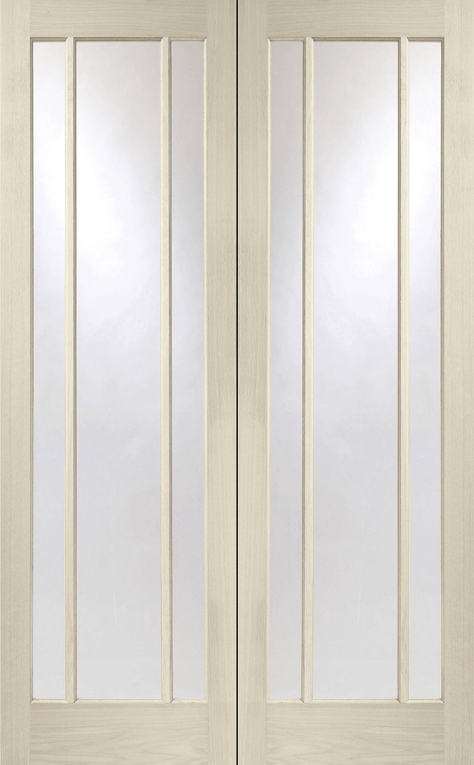 Internal Oak Worcester Pair with Clear Glass – Blanco, 1981 x 1524 x 40 mm